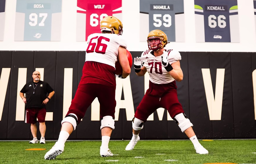 Boston College practices with ProTech